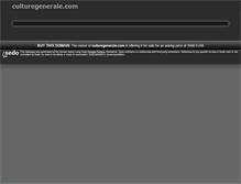 Tablet Screenshot of culturegenerale.com